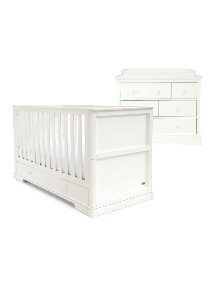Mamas & Papas White Oxford 2 Piece Nursery Furniture Set - Image 2 of 4