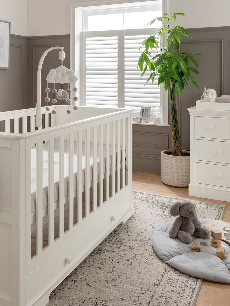 Mamas & Papas White Oxford 2 Piece Nursery Furniture Set - Image 5 of 5