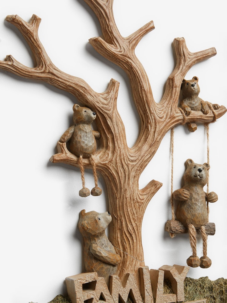 Natural Barnaby Bear Family Tree Wall Art - Image 4 of 4