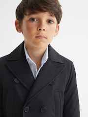 Reiss Navy Brannagh Junior Technical Peacoat - Image 4 of 8
