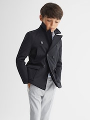 Reiss Navy Brannagh Junior Technical Peacoat - Image 6 of 8
