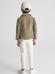 Reiss Sage Spark Junior Suede Overshirt - Image 5 of 9