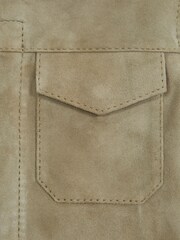 Reiss Sage Spark Junior Suede Overshirt - Image 9 of 9