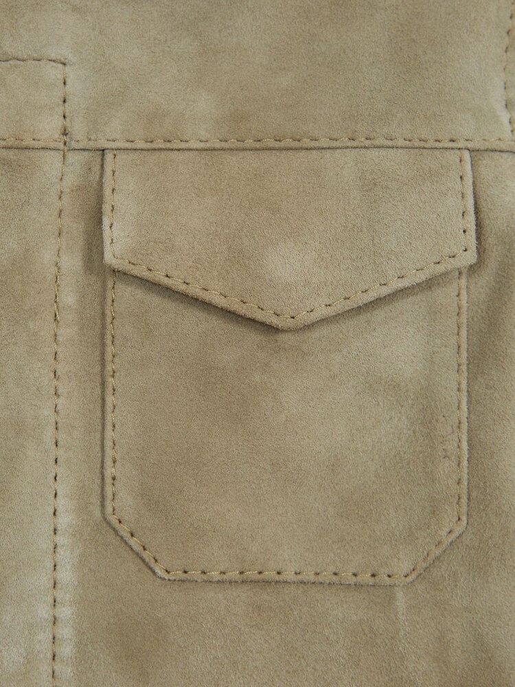 Reiss Sage Spark Junior Suede Overshirt - Image 9 of 9