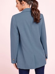 Blue Relaxed Fit Tailored Blazer - Image 3 of 5