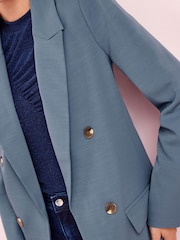 Blue Relaxed Fit Tailored Blazer - Image 4 of 5