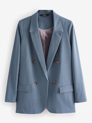 Blue Relaxed Fit Tailored Blazer - Image 5 of 5