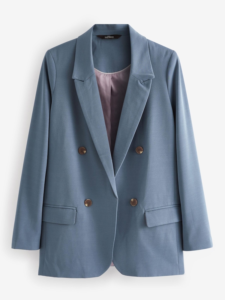 Blue Relaxed Fit Tailored Blazer - Image 5 of 5