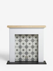 White Dual Tile Effect Space Saving Fire Surround - Image 3 of 10