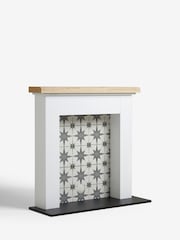 White Dual Tile Effect Space Saving Fire Surround - Image 4 of 10
