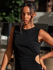 Black Rochelle Cut-Out Midi Dress - Image 3 of 7