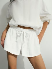 River Island White Pull On Tie Waist Shorts - Image 3 of 4