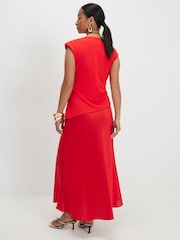 River Island Red Petite Satin Hybrid Dress - Image 2 of 4