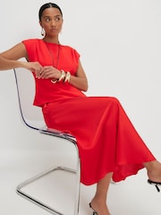 River Island Red Petite Satin Hybrid Dress - Image 3 of 4