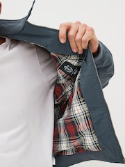 Blue Shower Resistant Check Lining Harrington Jacket - Image 5 of 10