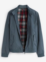Blue Shower Resistant Check Lining Harrington Jacket - Image 7 of 10