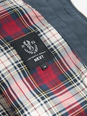Blue Shower Resistant Check Lining Harrington Jacket - Image 8 of 10