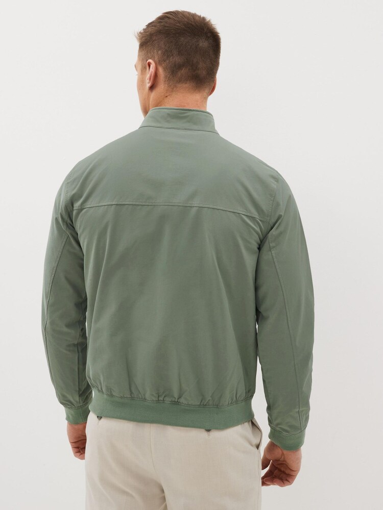 Salbeigrün - Wasserabweisende Harrington-Jacke mit Karofutter - Bild 2 von 10