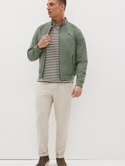 Salbeigrün - Wasserabweisende Harrington-Jacke mit Karofutter - Bild 3 von 10