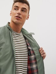 Salbeigrün - Wasserabweisende Harrington-Jacke mit Karofutter - Bild 5 von 10