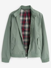 Salbeigrün - Wasserabweisende Harrington-Jacke mit Karofutter - Bild 7 von 10