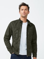 Khaki Green Shower Resistant Utility Shacket - Image 1 of 8