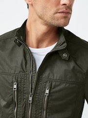 Khaki Green Shower Resistant Utility Shacket - Image 4 of 8