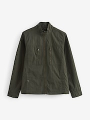 Khaki Green Shower Resistant Utility Shacket - Image 7 of 8