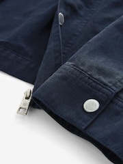 Blue Cotton Worker Shacket - Image 10 of 11