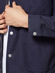 Blue Cotton Worker Shacket - Image 6 of 11