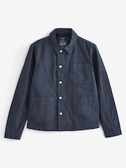 Blue Cotton Worker Shacket - Image 7 of 11