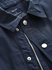 Blue Cotton Worker Shacket - Image 9 of 11