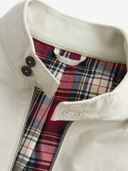 Steinfarben/Uni - Wasserabweisende Harrington-Jacke mit Karofutter - Bild 5 von 7