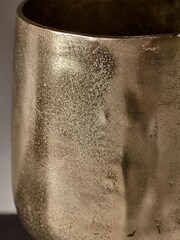 Cox & Cox Set of 2 Bronze Garden Textured Standing Planters - Image 4 of 5