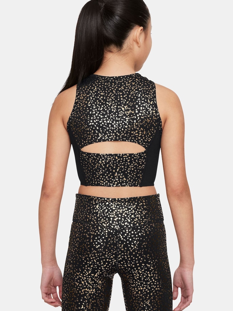 Nike Black Shine Dri-FIT One Tank Top - Image 2 of 3 Nike Black Shine Dri-FIT One Tank Top - Image 2 of 3