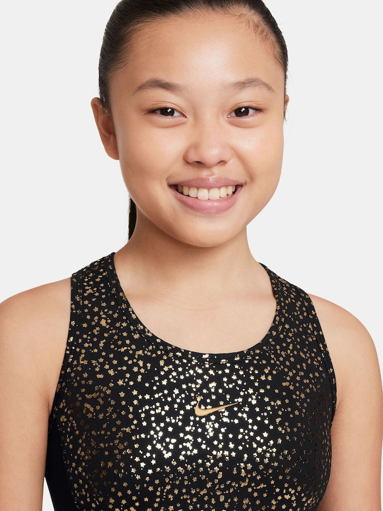 Nike Black Shine Dri-FIT One Tank Top - Image 3 of 3 Nike Black Shine Dri-FIT One Tank Top - Image 3 of 3