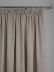 Fusion Natural Galaxy Dim Out Woven Pair of Pencil Pleat Curtains - Image 2 of 3