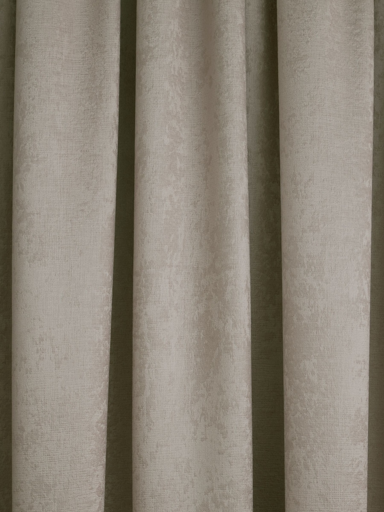 Fusion Natural Galaxy Dim Out Woven Pair of Pencil Pleat Curtains - Image 3 of 3
