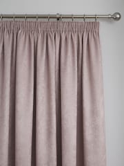 Fusion Blush Pink Galaxy Room Darkening Woven Pair of Pencil Pleat Curtains - Image 2 of 3