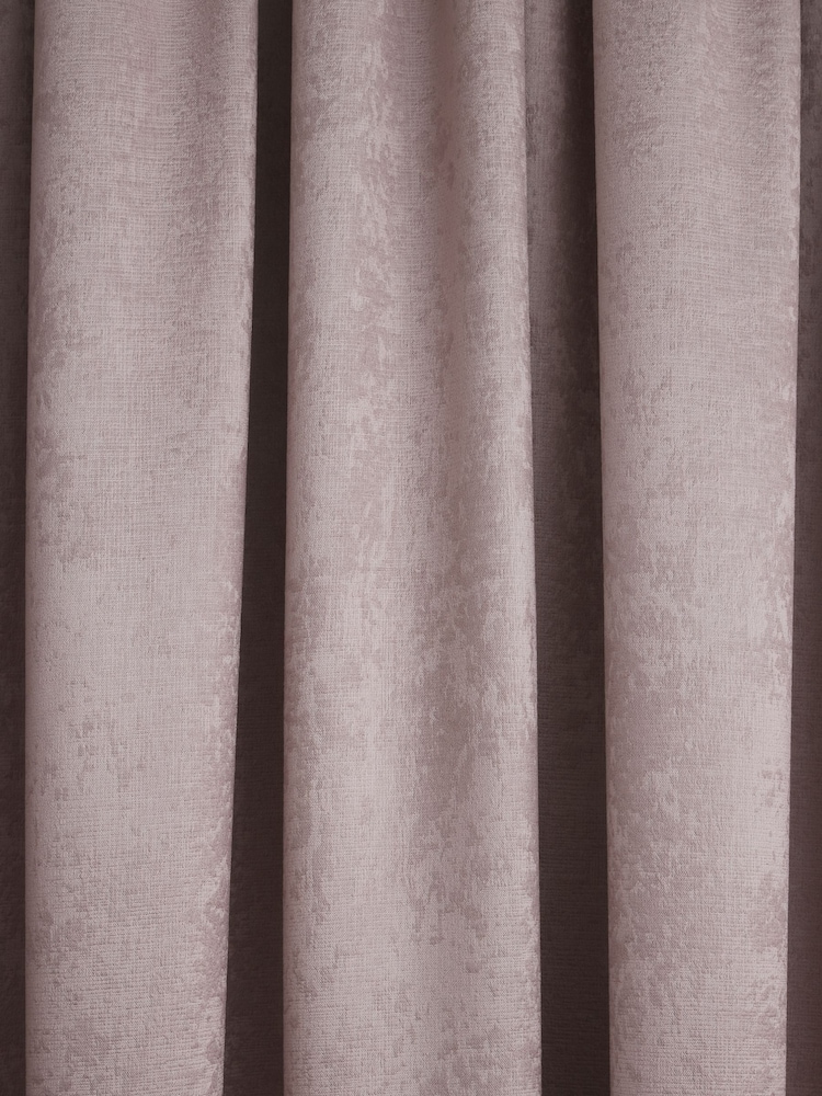 Fusion Blush Pink Galaxy Room Darkening Woven Pair of Pencil Pleat Curtains - Image 3 of 3