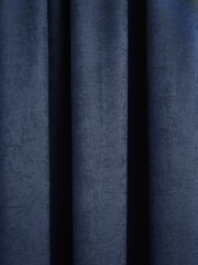 Fusion Navy Blue Galaxy Room Darkening Woven Pair of Pencil Pleat Curtains - Image 3 of 3