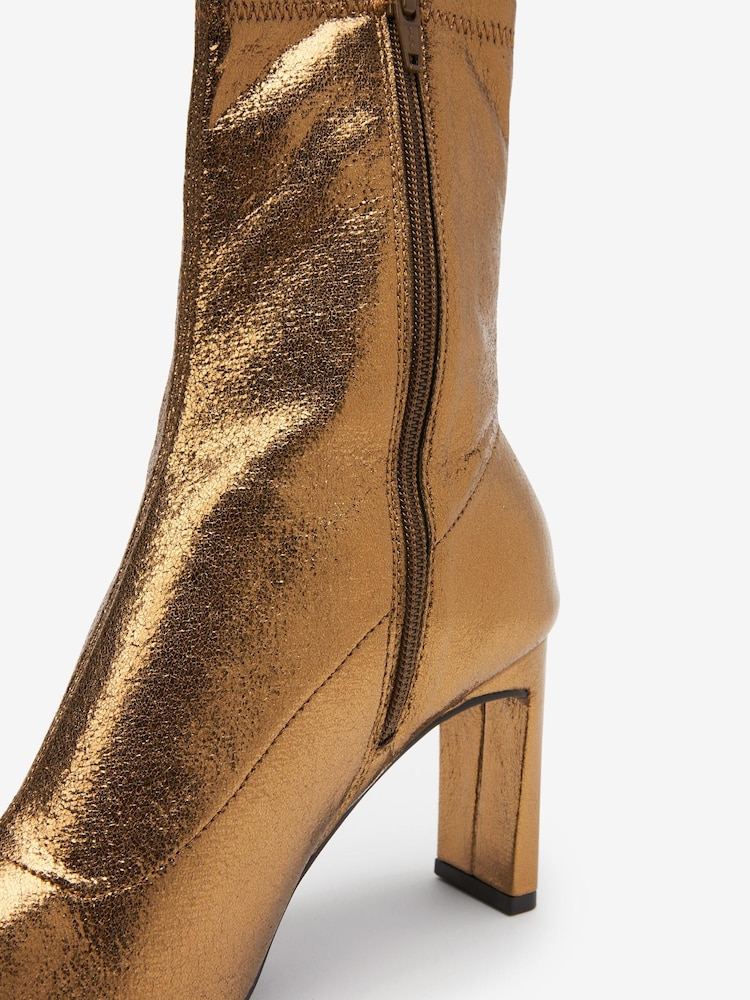 Bronze/Braun - Stiefeletten mit Killer-Absatz - Bild 8 von 8 Bronze/Braun - Stiefeletten mit Killer-Absatz - Bild 8 von 8