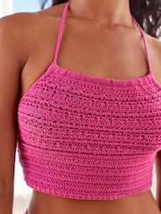 Purpurpink - Häkeltop mit Neckholder - Bild 4 von 6