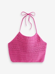 Purpurpink - Häkeltop mit Neckholder - Bild 6 von 6