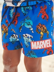 Marvel Blue 2 Piece Sunsafe Top And Shorts Set (3mths-7yrs) - Image 5 of 7