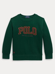 Polo Ralph Lauren Boys Green Polo Logo Sweatshirt - Image 1 of 2