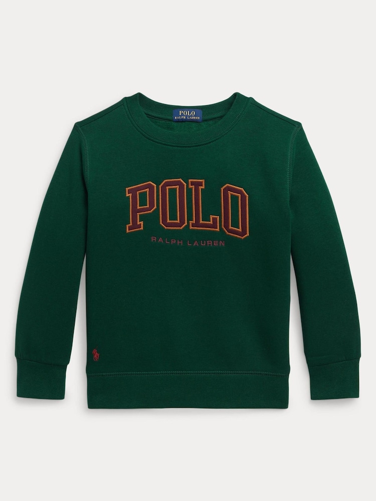 Polo Ralph Lauren Boys Green Polo Logo Sweatshirt - Image 1 of 2