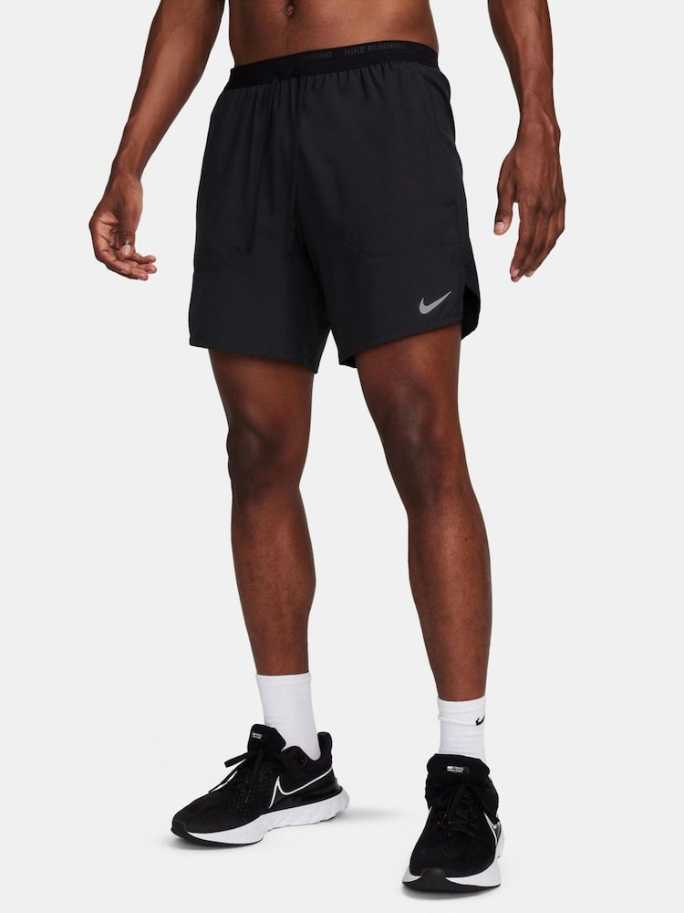 Nike Black Dri-FIT Stride 7 Inch 2-In-1 Running Shorts - Image 1 of 13