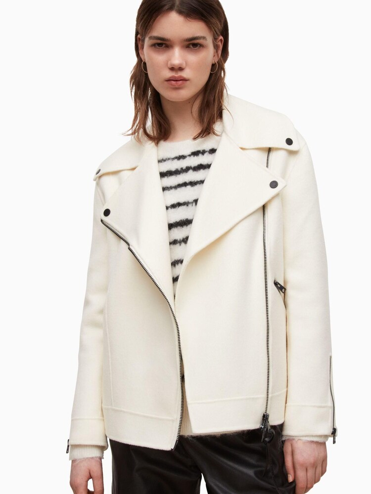 AllSaints White Gia Jacket - Image 2 of 7 AllSaints White Gia Jacket - Image 2 of 7