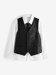 Black Waistcoat, Shirt & Cravat Occasion Set (12mths-16yrs) - Image 1 of 2
